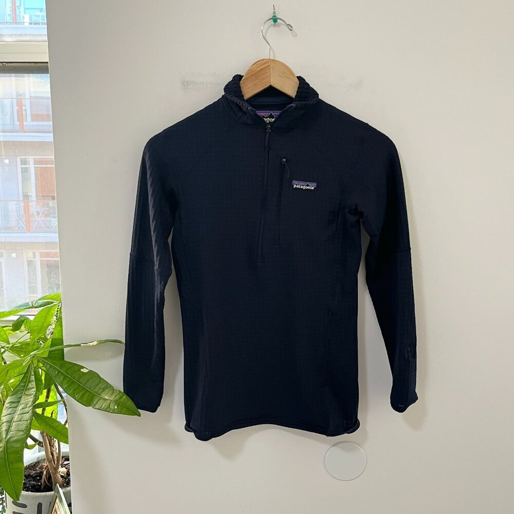 Patagonia Dark Blue Waffle Knit Half Zip Pullover Size XXS